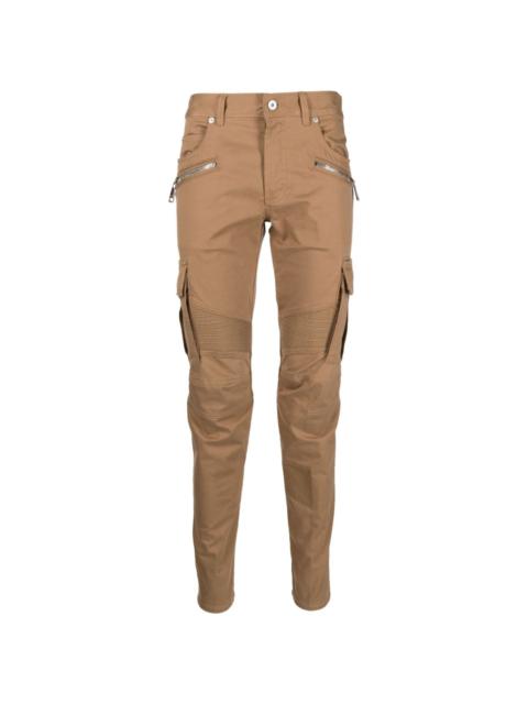 Balmain zip-detail tapered-leg trousers