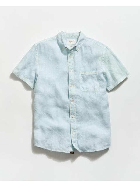Billy Reid Short Sleeve Linen Tuscumbia Shirt Button Down