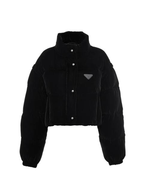 Velvet puffer jacket