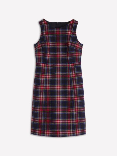 BODEN Annie Check Shift Dress-Navy, Green and Red Check