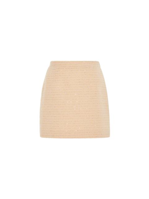 Alessandra Rich SEQUIN TWEED MINI SKIRT