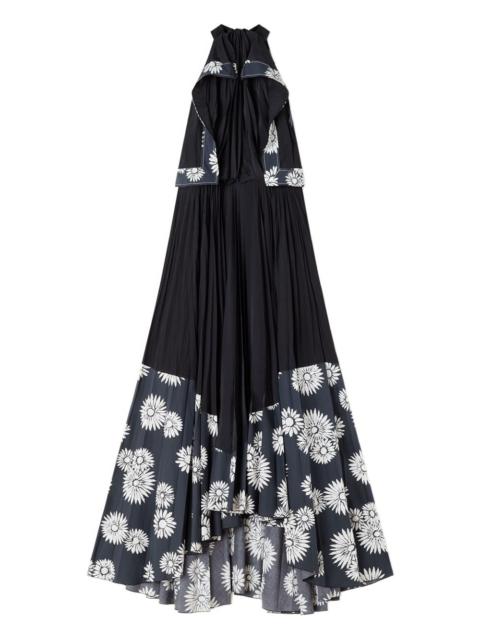 Lanvin pleated floral-pattern maxi dress