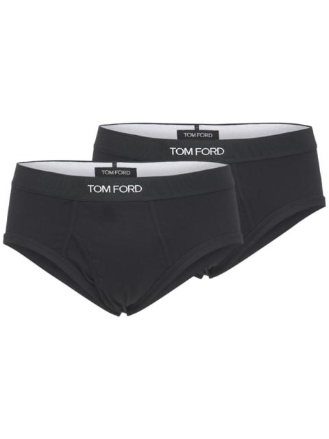 TOM FORD Pack of 2 logo stretch cotton briefs