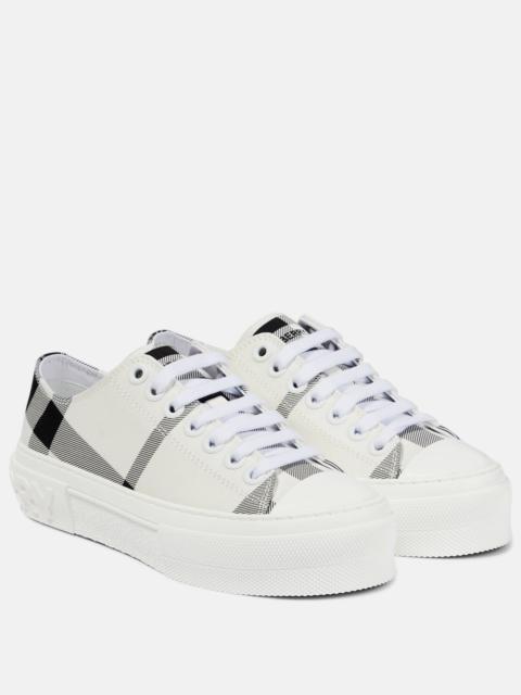 Vintage Check canvas low-top sneakers