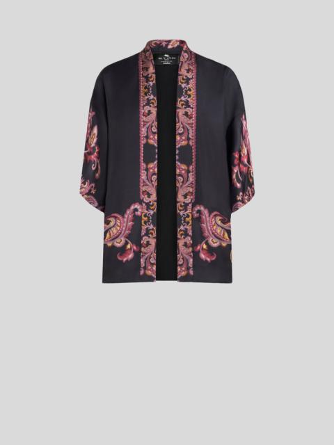 Etro SILK TWILL KESA WITH PLACED PRINT