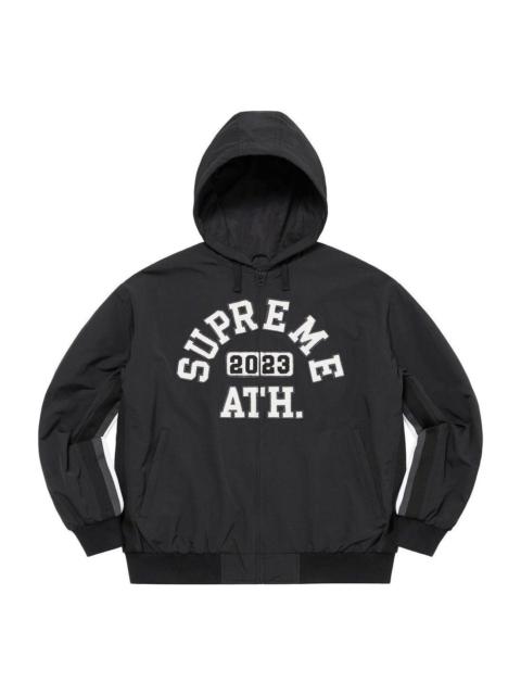 Supreme Supreme Applique Hooded Track Jacket 'Black White' SUP-SS23-195