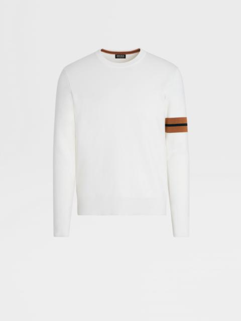 ZEGNA WHITE HIGH PERFORMANCE™ WOOL CREWNECK