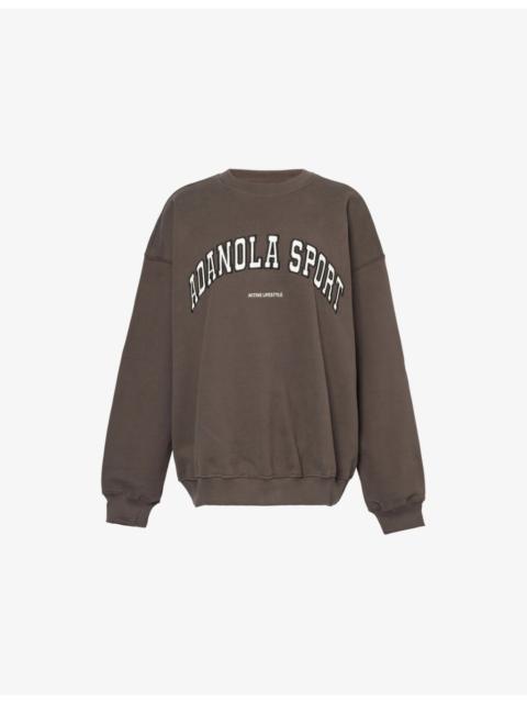 ADANOLA Logo-Embroidered Relaxed-Fit Cotton Sweatshirt