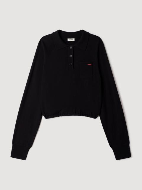 Sandro WOOL POLO SHIRT WITH LOGO