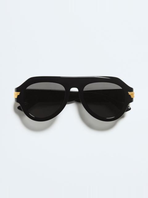 Bottega Veneta BV1488S Mitre Aviator Sunglasses