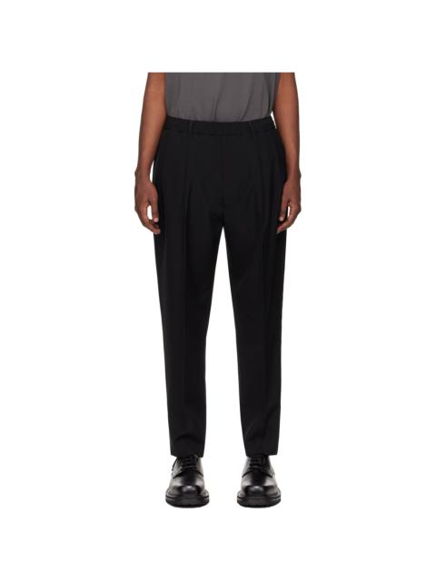N.Hoolywood Black Wide Tapered Easy Trousers