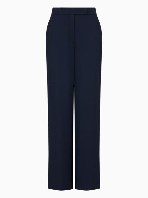 Icon canneté cady palazzo trousers