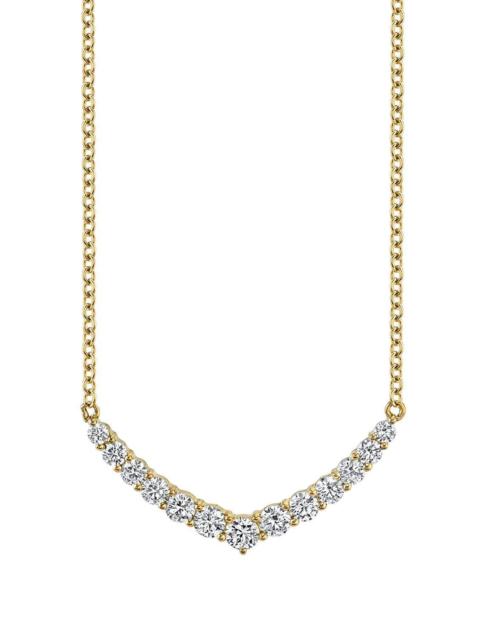 ANITA KO Diamond Curved V Pendant Necklace
