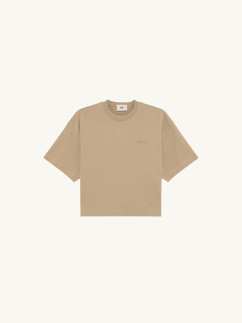 AUTRY BOXY T-SHIRT WITH TONAL LOGO FOR WOMAN