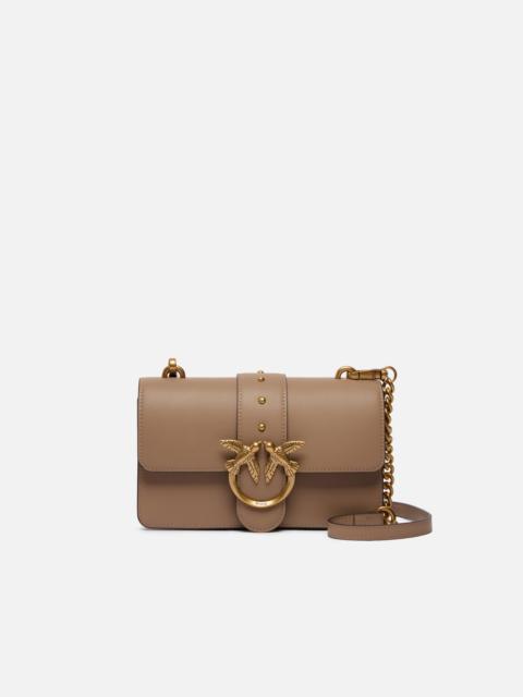 PINKO LOVE BAG ONE SMALL CROSSBODY BAG IN LEATHER