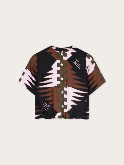 PUCCI VALDIMONTONE PRINT SILK TOP
