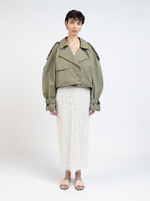 Cropped Trench Coat/Khaki