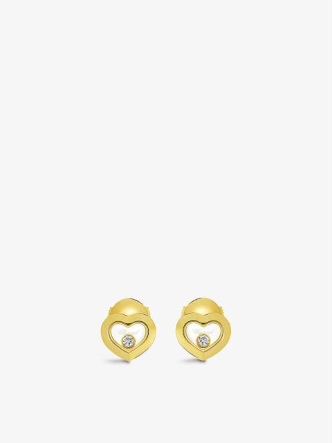 Chopard Happy Diamonds 18ct yellow-gold and 0.10ct diamond earrings