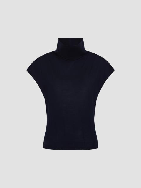 TWP Women's Merino Wool Turtleneck Top - Blue Nights