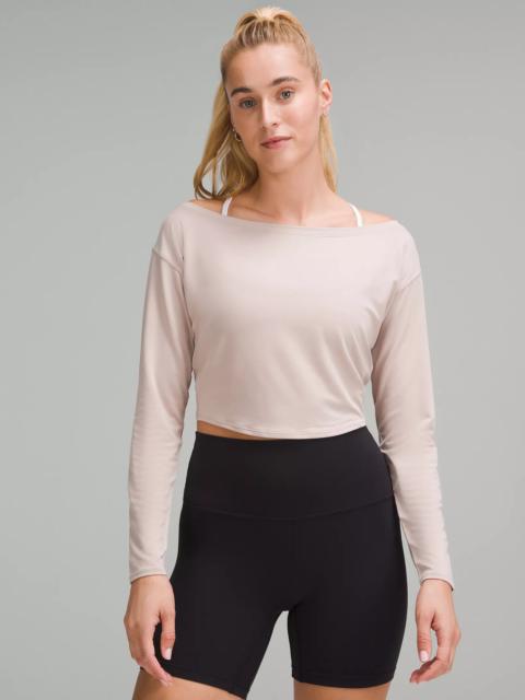 lululemon Cupro Boatneck Cropped Long-Sleeve Shirt