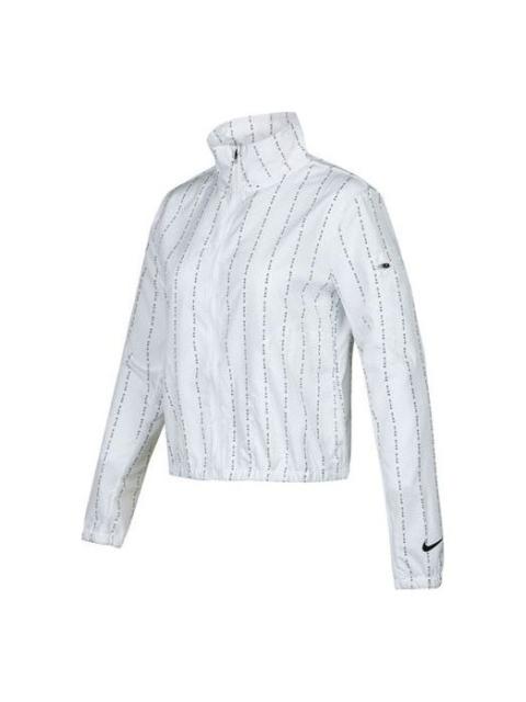Nike (WMNS) Nike Icon Clash Jkt Casual Sports Stand Collar Woven White Jacket DD6010-100