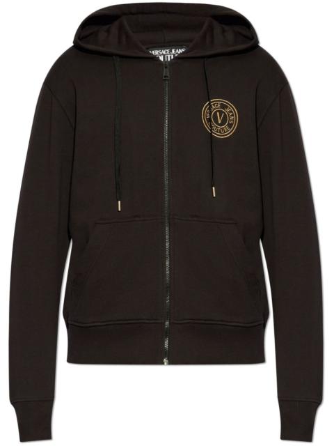 VERSACE JEANS COUTURE logo-embroidered hoodie
