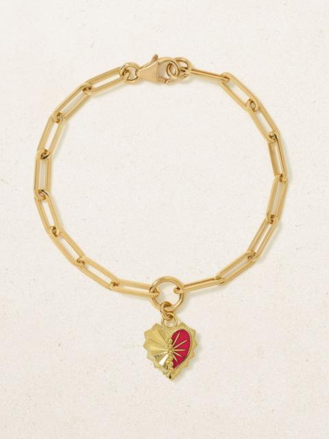 FOUNDRAE Reflection 18-karat gold enamel bracelet Gold