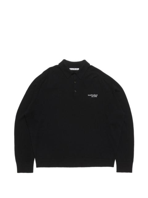 Acne Studios logo-embroidered polo shirt