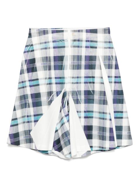 Comme des Garçons SHIRT tartan overprint shorts
