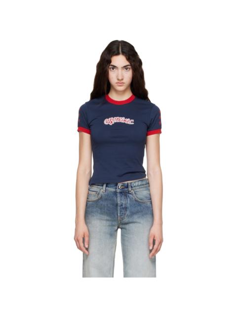 Off-White Navy Star Fitted T-shirt
