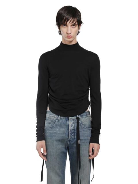 Ann Demeulemeester Lenart Wrinkled Mock Neck Top