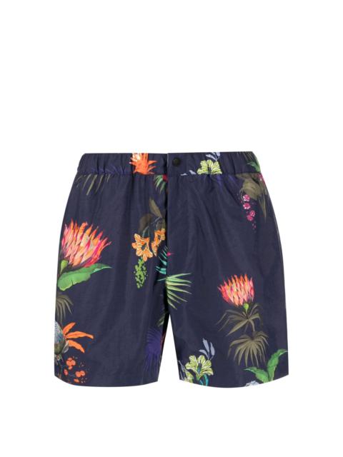 floral-print swim shorts