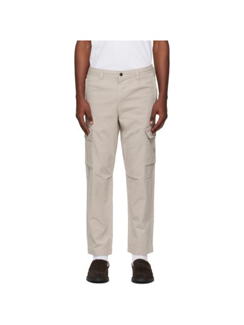 BOSS Gray Cotton Cargo Pants