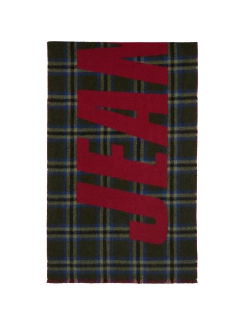 Jean Paul Gaultier Green 'The Gaultier' Tartan Scarf