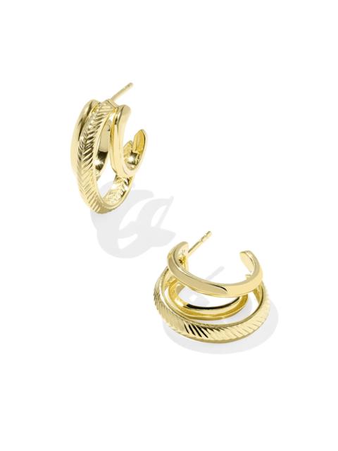 KENDRA SCOTT Miranda Convertible 18k Gold Vermeil Hoop Earrings