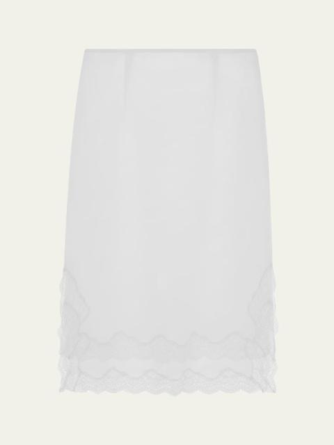 16ARLINGTON Saveto Lace-Trim Midi Skirt