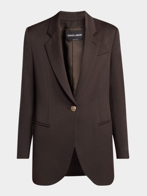 GIORGIO ARMANI Virgin Wool Single-Breasted Blazer