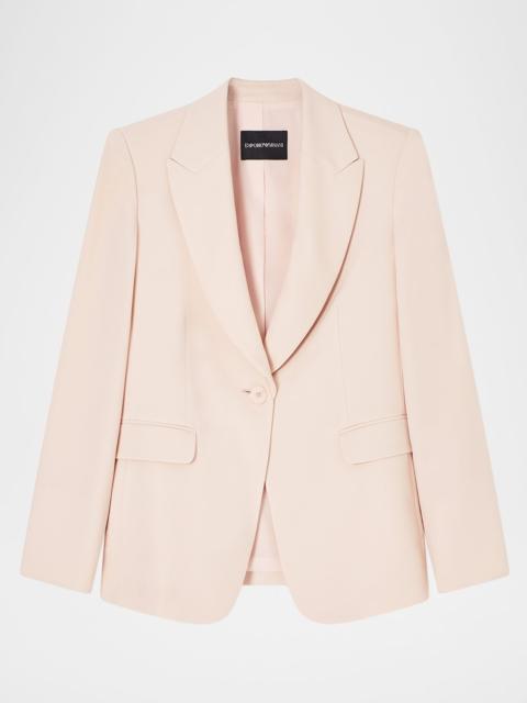 EMPORIO ARMANI Single-Button Gabardine Jacket