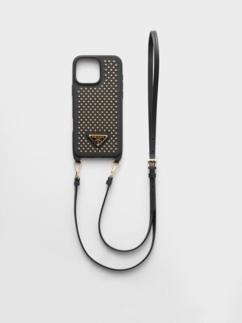 Prada Leather case for iPhone 16 Pro Max