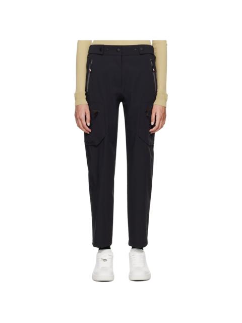 Black Bonded Logo Trousers