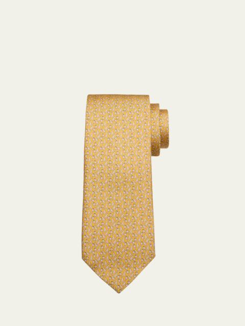 Men's Giraffe-Print Silk Tie