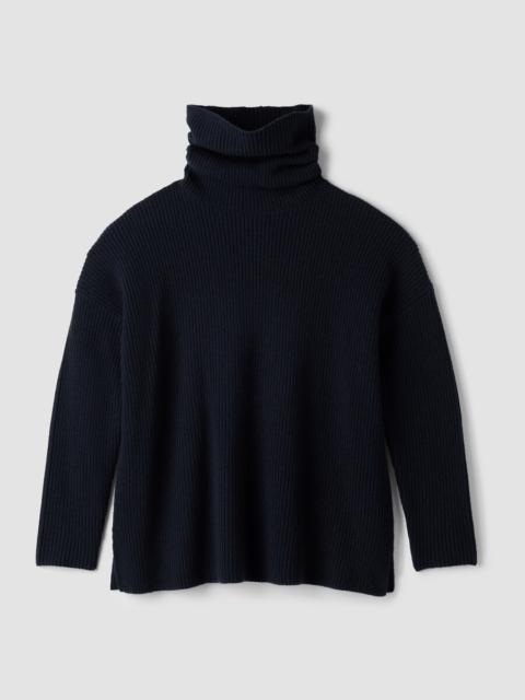 EILEEN FISHER Recycled Wool Cashmere Turtleneck Top