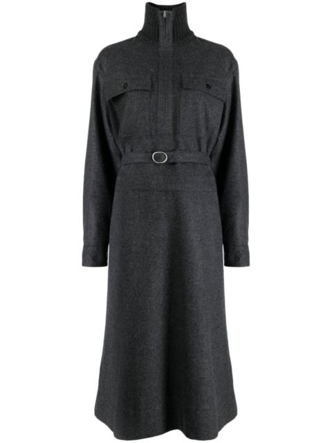 Jil Sander long-sleeve belted midi shirtdress
