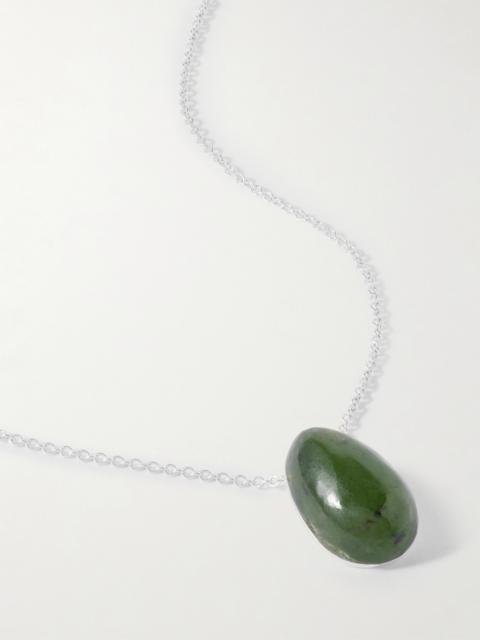 Sophie Buhai Tiny Egg Silver Jade Necklace