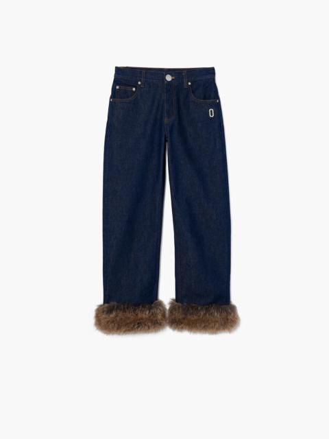 Marc Jacobs FAUX FUR CROPPED JEAN