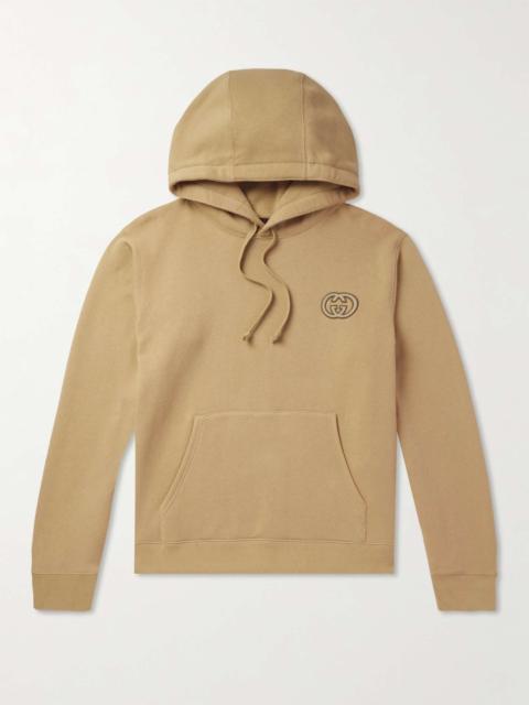 GUCCI Logo-Appliquéd Cotton-Jersey Hoodie