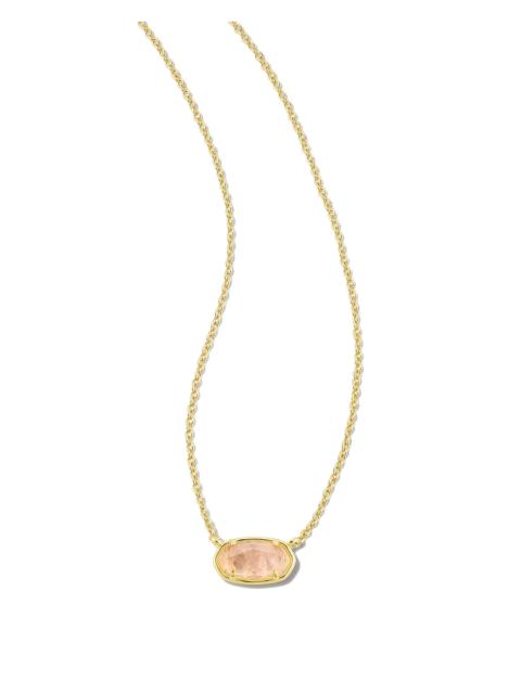 KENDRA SCOTT Grayson Gold Pendant Necklace in Rose Quartz