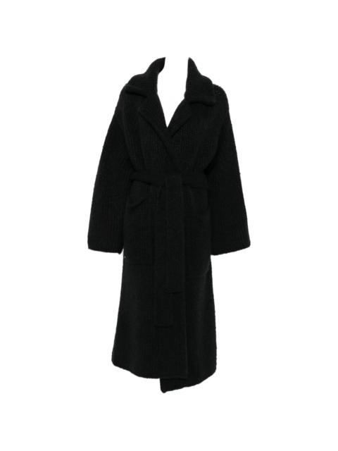 Alanui Alanui Ribbed-knit Belted Coat