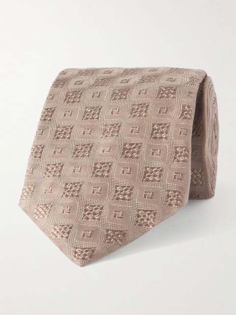 Brunello Cucinelli 7.5cm Silk-Jacquard Tie Brown