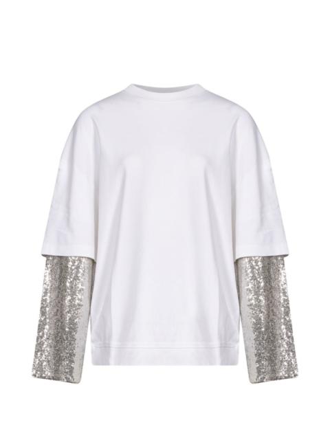 DARKPARK sequin-embellished layered-sleeve T-shirt